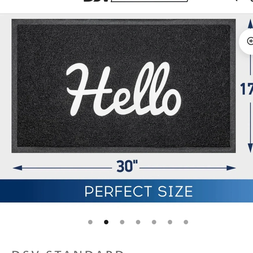 Black and White 'Hello' Doormat